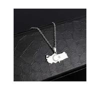 (AL18716-Gold) Modische Halskette mit Anhänger aus Edelstahl mit der Türkei-Karte und der Flagge für