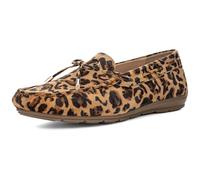 Mokassin ARA "ALABAMA", Damen, Gr. 6, braun (leo), Veloursleder, animal-print, sportlich, Schuhe, Loafer, Mokassin, Flats in Bequemweite G (= weit) (12012958-6) leo