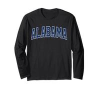 Alabama-Blauer Retro-Text im Vintage-Stil Langarmshirt