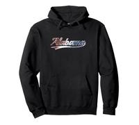 Alabama Patriotic USA Red White and Blue Distressed Pullover Hoodie