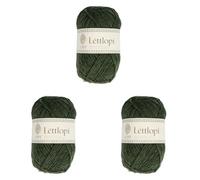 ÁLAFOSS - Icelandic wool 1522-1407 Garn, Pine green heather, 50g/1.75oz. 100m/109yd, 100 Meter (Packung mit 3)
