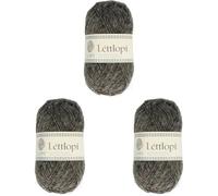 ÁLAFOSS - Icelandic wool yarn 1522-0058 Garn, 0058 Grau, 50g/1.75oz. 100m/109yd, 100 meter (Packung mit 3)