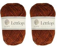 ÁLAFOSS - Icelandic wool yarn 1522-9427 Garn, Wolle, Rust Heather, 100g/3.5oz 100m/109yd, 100 Meter (Packung mit 2)