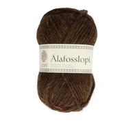 Alafoss Lopi Islandwolle, Wolle für deinen Islandpullover, Norwegermuster Strickgarn, Häkelwolle, 100g 100m, Nadelstärke 5,5-6,5mm, 100% Wolle (0867 yak braun)