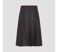 Alaia - Knee-Length Lamb Leather Skirt With Flared Silhoue - Größe 36 - schwarz