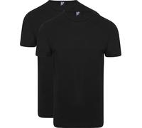 Alan Red Derby O-Ausschnitt T-Shirt Black (2er-Pack) - Größe L Schwarz L