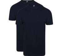 Alan Red Derby O-Ausschnitt T-Shirt Dunkelblau (2er-Pack) - Größe L Blau L
