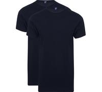 Alan Red Extra Lang T-Shirts Derby Navy (2-Pack) - Größe M Blau M