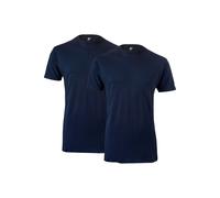Alan Red Oakville Slim Fit T-Shirt Rundhals Doppelpack marine, Einfarbig