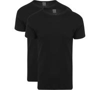 Alan Red Organic T-Shirt O-Ausschnitt Schwarz 2er-Pack - Grösse XXL - Herren - Bekleidung -