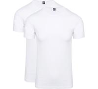 Alan Red Ottawa Body Fit T-Shirt Rundhals Doppelpack weiss, Einfarbig