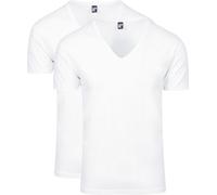 Alan Red T-Shirt 2 pack NOV Extra Tiefer V-Ausschnitt Stretch - Größe M Weiß M