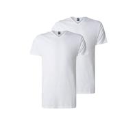 Alan Red Vermont Regular Fit T-Shirt V-Ausschnitt Doppelpack weiss, Einfarbig