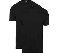 Alan Red Virginia Regular Fit T-Shirt Rundhals Doppelpack schwarz, Einfarbig