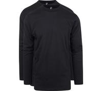 Alan Red Virginia Regular Fit T-Shirt Rundhals Doppelpack schwarz, Einfarbig