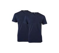 Alan Red Vermont Regular Fit T-Shirt V-Ausschnitt Doppelpack marine, Einfarbig