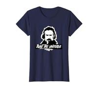 Alan Watts Trust The Universe T-Shirt T-Shirt, Damen, Marineblau, 3XL