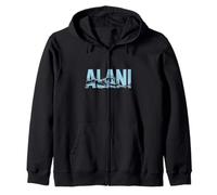 Alani Sea Waves - Personalisierter Name Ocean Beach Art Kapuzenjacke