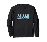 Alani Sea Waves - Personalisierter Name Ocean Beach Art Langarmshirt