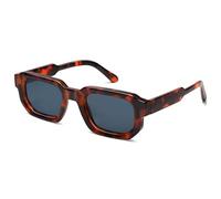 ALANTOP Retro Chunky Rectangle Sunglasses for Women & Men - Thick Frame Vintage Design, UV400 Protection - Perfect for Driving & Street Style, C2-graue Linse/Schildpatt-Rahmen