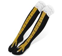 Alaoo Hühner Legs Sock Erwachsene, 1 Paar Cartoon Winter Warm Stricken Kniestrümpfe Strümpfe, Crazy Funny Strümpfe Damen für Party Stützen Kostüm Halloween, Schwarz und Gelb