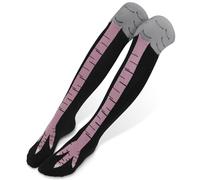 Alaoo Hühner Legs Sock Erwachsene, 1 Paar Cartoon Winter Warm Stricken Kniestrümpfe Strümpfe, Crazy Funny Strümpfe Damen für Party Stützen Kostüm Halloween, Schwarz und Rosenrot