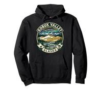 Alaska-Emblem der Sanddünen im Vintage-Stil des Kobuk Valley-Nationalparks Pullover Hoodie