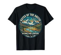Alaska-Emblem im Retro-Look „Tore des Arktischen Nationalparks“ T-Shirt