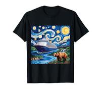 Alaska Kreuzfahrt Abenteuer Bär Natur Sternennacht Landschaft T-Shirt