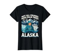 Alaska-Kreuzfahrt, kaltes Wetter Abenteuer Spaß Reisen Preisgünstiges Grafik-T-Shirt, Damen, Schwarz, XL