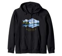 Alaska The Last Frontier Lake Mountain Naturliebhaber Vintage Kapuzenjacke