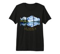 Alaska The Last Frontier Lake Mountain Naturliebhaber Vintage Premium T-Shirt