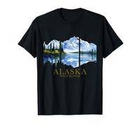 Alaska The Last Frontier Lake Mountain Naturliebhaber Vintage T-Shirt