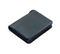 Alassio 30006 Ringbuchmappe A5 LUINO, Businessmappe aus FINEtouch-Lederimitat, Mappe mit Ringmechanik, 40 karierte Blätter, Reißverschluss,Geschäftsmappe schwarz, Notizmappe ca. 25 × 17,5 × 4 cm