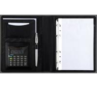 Alassio 30007-1 - Ringbuchmappe BENACO im DIN A5 Format, Schreibmappe aus feinstem Nappaleder, Dokumentenmappe in schwarz, Mappe ca. 23 x 18 x 3 cm