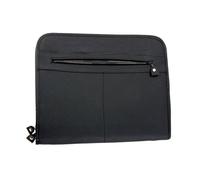 Alassio 30013 - Reißverschlussmappe Milano, DIN A4, aus Leder, schwarz, ca. 36 × 29 × 5 cm