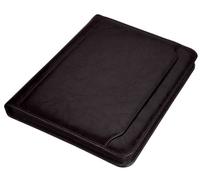 Alassio 30065 - Ringbuchmappe MASSA im DIN A4 Format, Schreibmappe aus Lederimitat, Dokumentenmappe in schwarz, Mappe ca. 34 x 27 x 4 cm, mit Taschenrechner