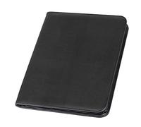 ALASSIO 30067 Schreibmappe A4 Lorenzo, Orga-Mappe 34 x 25 x 2,5 cm, Schwarz | Konferenzmappe aus schwarzem Lederimitat, Reißverschlussmappe mit Block, Stiftschlaufe, Einschubfach & 4 Visitenkartenfächer