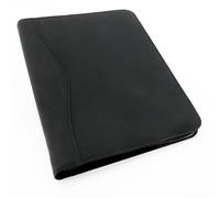 Alassio 30070 - Ringbuchmappe RONDO im DIN A4 Format, Schreibmappe aus Kunstleder, Dokumentenmappe in schwarz, Mappe ca. 34,5 x 27,5 x 4 cm