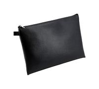 Alassio Mehrwegbeutel Banktasche 23 x 16 cm Lederimitat mit Reißverschluss Schwarz