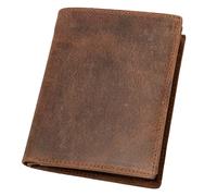 Alassio 42240 - Geldbörse im Hochformat, Herren und Damen Portemonnaie aus Echtleder mit Münzfach, 2 Scheinfächer und 7 Kartenfächer für Kreditkarten, Brieftasche in braun, Geldbörse ca 12 x 9,5 cm