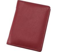 Alassio 43064 - Notizblock-Etui Monza aus Leder, Mäppchen in rot, Etui ca. 10 x 7,5 x 1 cm, Ledermäppchen mit A8 Notizblock, 3 Einschubfächer und Minikugelschreiber Metall