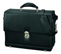 Alassio 47127 - Aktentasche Monza, aus echtem Leder, ca. 38,5 x 31 x 17 cm, schwarz