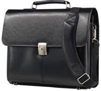 ALASSIO Aktentasche Alassio® FAENZA Außenmaße: 41 x 32,5 x 12 cm (B x H x T) Steckverschluss Leder schwarz