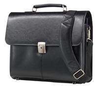 Alassio Aktentasche Faenza 41 x 32 x 13 cm Leder sw
