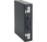 Alassio® Attachékoffer PONTE,schwarz Dehnfalte, 2 Zahlenkombinations-