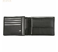 Alassio Geldbörse Querformat 12x9x2cm Leder schwarz