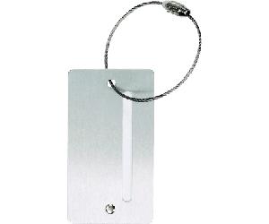 Alassio Kofferanhänger 78x45x3mm 24g Aluminium silber