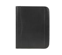 Alassio Konferenzmappe A4 Ringbuchmappe 25mm Schreibmappe Außenfach schwarz - schwarz 30027