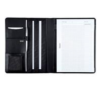 Alassio Konferenzmappe CREMONA - A4, Echt Leder, schwarz